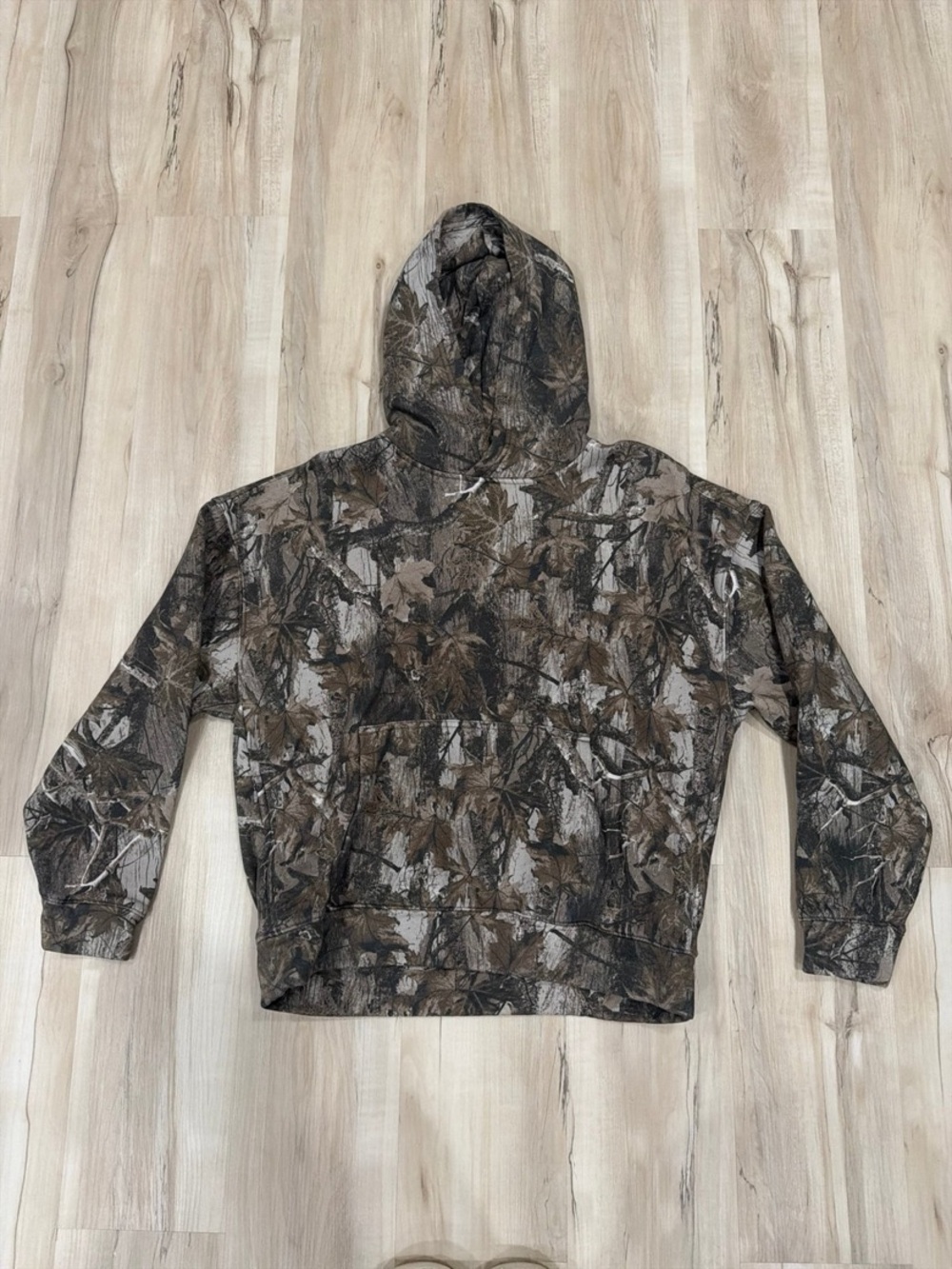 Hollister Brown & Gray Camo Hooded Sweatshirt
